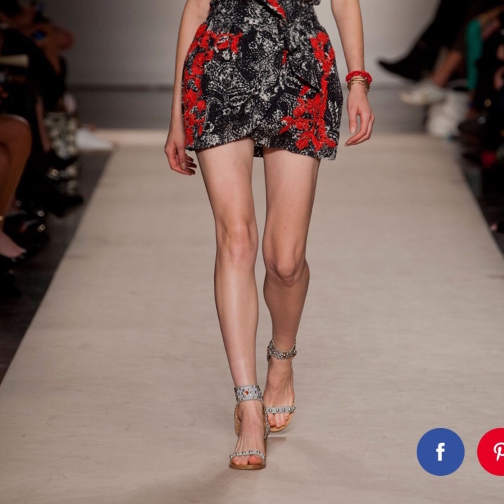 Isabel Marant Eyelet Embroidered Mini Skirt